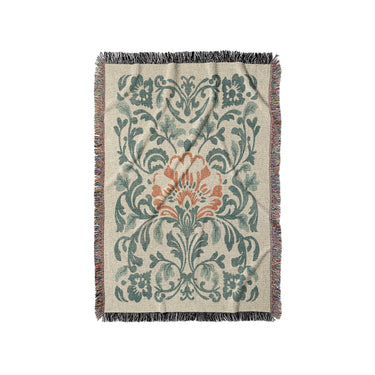 Beryl Teal & Orange in Small (37" x 52") Size