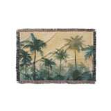 Sunset Palms Green & Orange in Small (37" x 52") Size