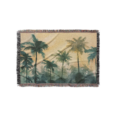 Sunset Palms Green & Orange in Small (37" x 52") Size