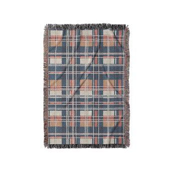 MacPherson Plaid Navy & Gold in Small (37" x 52") Size