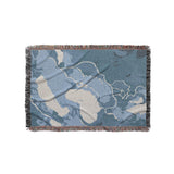 Zephyr Watercolor Azure Blue in Small (37" x 52") Size