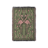 Flamingo Friends Sage Green in Small (37" x 52") Size
