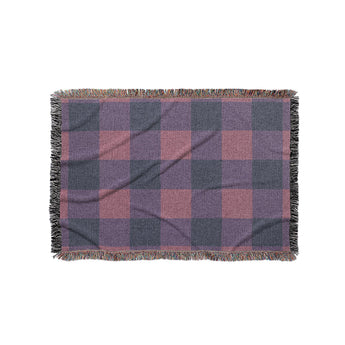 Buffalo Plaid Maroon & Navy in Small (37" x 52") Size