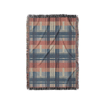 Monaghan Plaid Blue & Red in Small (37" x 52") Size