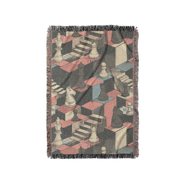 Harmon Surreal Check Blue & Pink in Small (37" x 52") Size