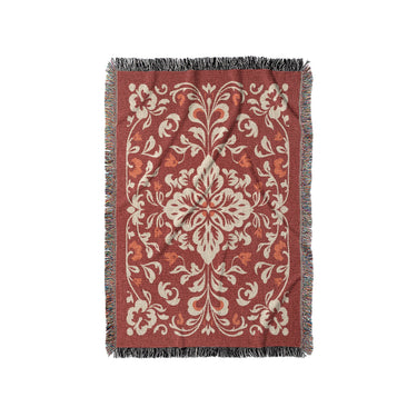 Annette Red & Ivory in Small (37" x 52") Size