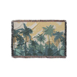 Sunset Palms Green & Orange in Small (37" x 52") Size