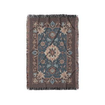 Miriam Dark Teal & Brown in Small (37" x 52") Size