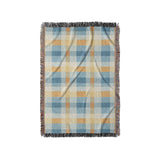 Monroe Plaid Blue & Yellow in Small (37" x 52") Size