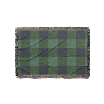 Buffalo Plaid Green Navy in Small (37" x 52") Size