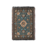 Miriam Dark Teal & Brown in Small (37" x 52") Size