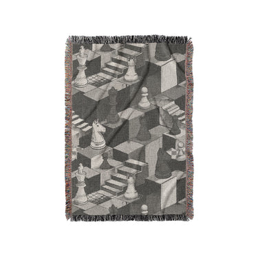 Harmon Surreal Chess Black & White in Small (37" x 52") Size