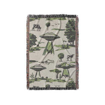 UFO Cow Abduction Toile in Small (37" x 52") Size