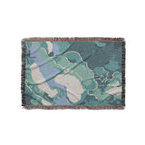 Zephyr Watercolor Emerald in Small (37" x 52") Size