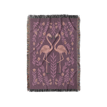 Flamingo Friends Purple in Small (37" x 52") Size