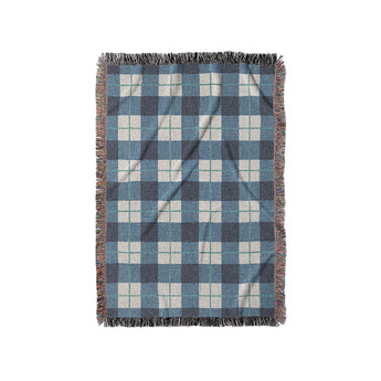 Wallace Plaid Blue & Teal in Small (37" x 52") Size