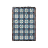 Wallace Plaid Blue & Teal in Small (37" x 52") Size