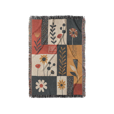 Midsummer Bloom Blue & Red in Small (37" x 52") Size