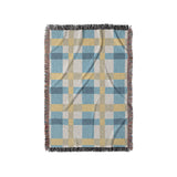 Monroe Plaid Blue & Yellow in Small (37" x 52") Size