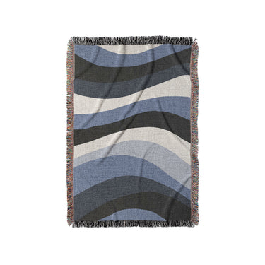 Sinuous Navy Monochrome in Small (37" x 52") Size