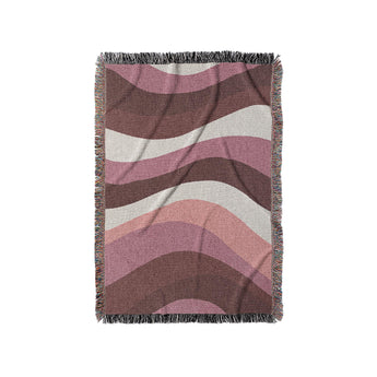 Sinuous Maroon Monochrome in Small (37" x 52") Size