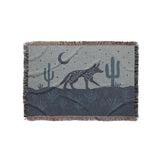 Desert Coyote Midnight & Dusty Blue in Small (37" x 52") Size