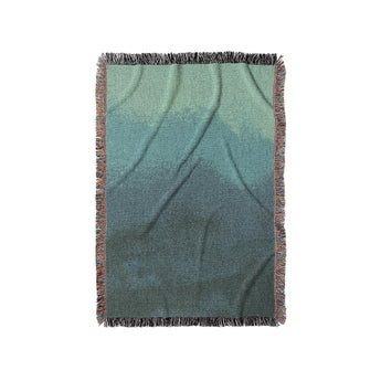 Kieran Watercolor Teal Ombre in Small (37" x 52") Size