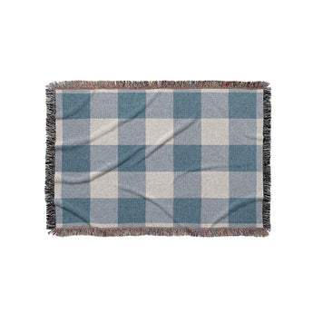 Buffalo Plaid Steel Blue in Small (37" x 52") Size