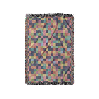 Pixel Mosaic Multicolor Vibrant in Small (37" x 52") Size