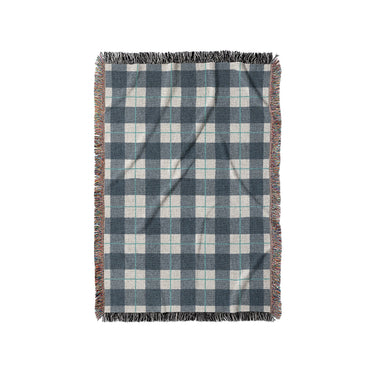 Wallace Plaid Blue & Teal in Small (37" x 52") Size