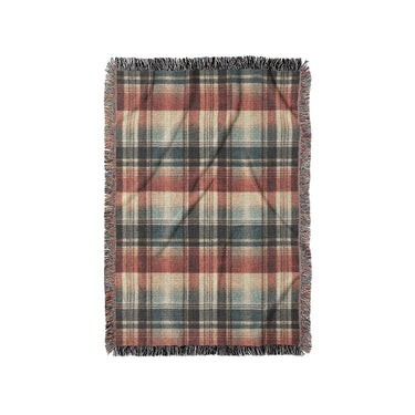 Monaghan Plaid Blue & Red in Small (37" x 52") Size