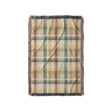 Madras Plaid Taupe Green in Small (37" x 52") Size