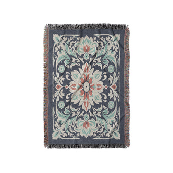 Eugina Seafoam & Navy in Small (37" x 52") Size