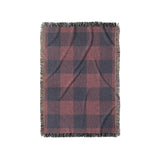 Buffalo Plaid Maroon & Navy in Small (37" x 52") Size