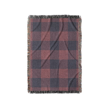 Buffalo Plaid Maroon & Navy in Small (37" x 52") Size