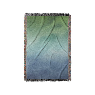 Micah Watercolor Blue & Green in Small (37" x 52") Size