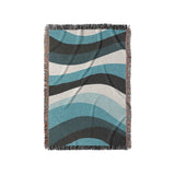 Sinuous Teal Monochrome in Small (37" x 52") Size
