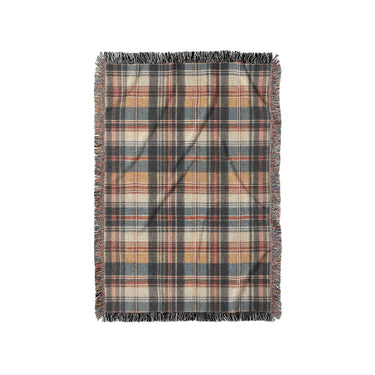 MacPherson Plaid Navy & Gold in Small (37" x 52") Size