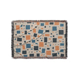 Geometric Confetti Blue & Orange in Small (37" x 52") Size