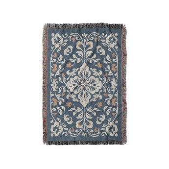 Annette Navy & Orange in Small (37" x 52") Size