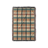Brenton Plaid Taupe Teal in Small (37" x 52") Size