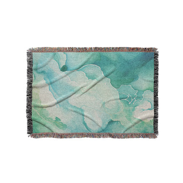 Zephyr Watercolor Blue & Green in Small (37" x 52") Size