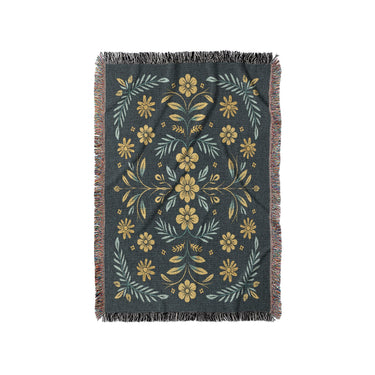 Isabella Navy & Gold in Small (37" x 52") Size