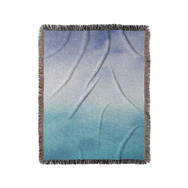 Micah Watercolor Blue & Teal in Medium (50" x 60") Size