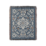 Annette Navy & Orange in Medium (50" x 60") Size