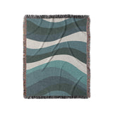 Sinuous Teal Monochrome in Medium (50" x 60") Size