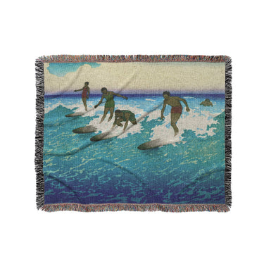 Surfers Sharing Waves by Charles Bartlett in Medium (50" x 60") Size