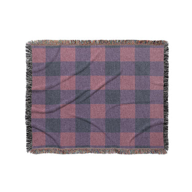 Buffalo Plaid Maroon & Navy in Medium (50" x 60") Size