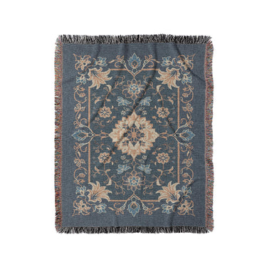 Miriam Navy & Gold in Medium (50" x 60") Size