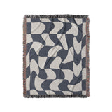Twyla Checkered Navy in Medium (50" x 60") Size